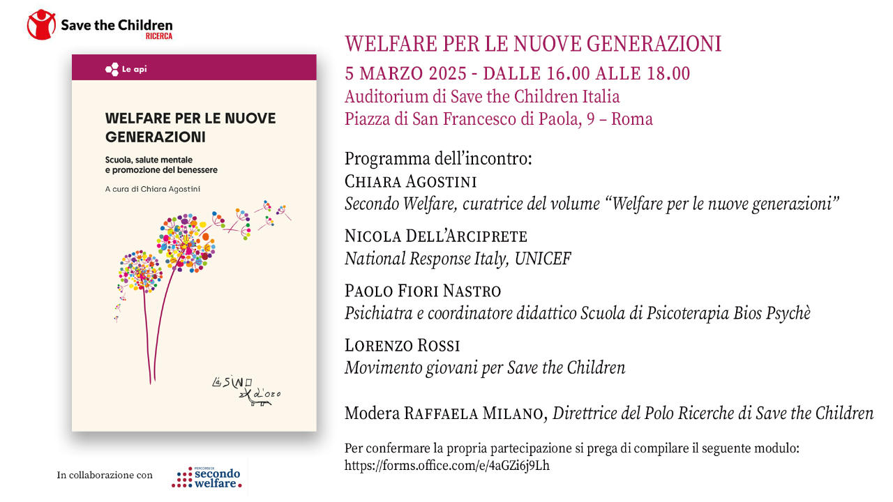Welfare per le nuove generazioni