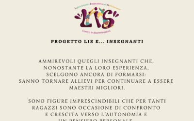 La formazione dei docenti nel progetto LIS